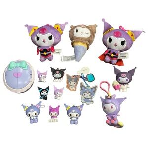 Sanrio Hello Kitty Baby Kuromi Ice‎ Cream Keychain Plush Danglers Lot